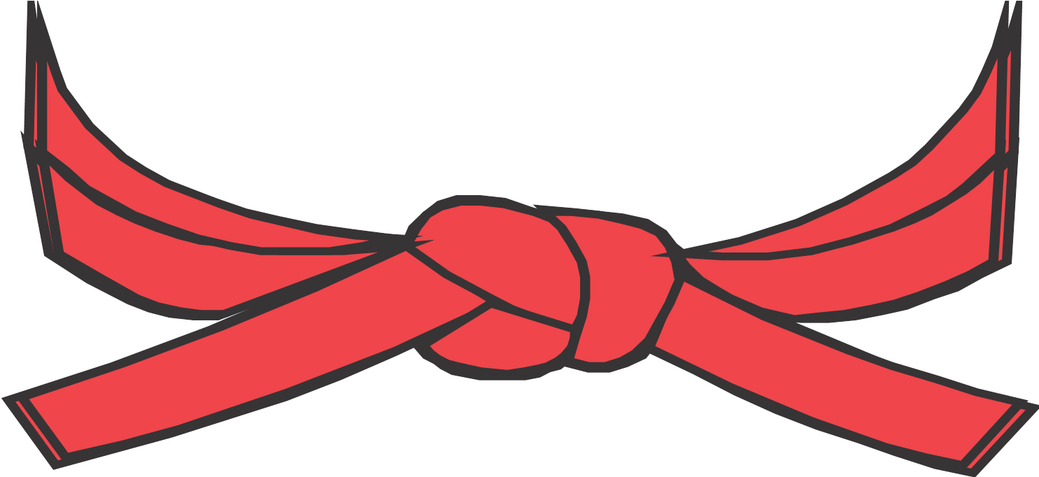 Rojo - Cinta De Karate Png Clipart (1500x681), Png Download