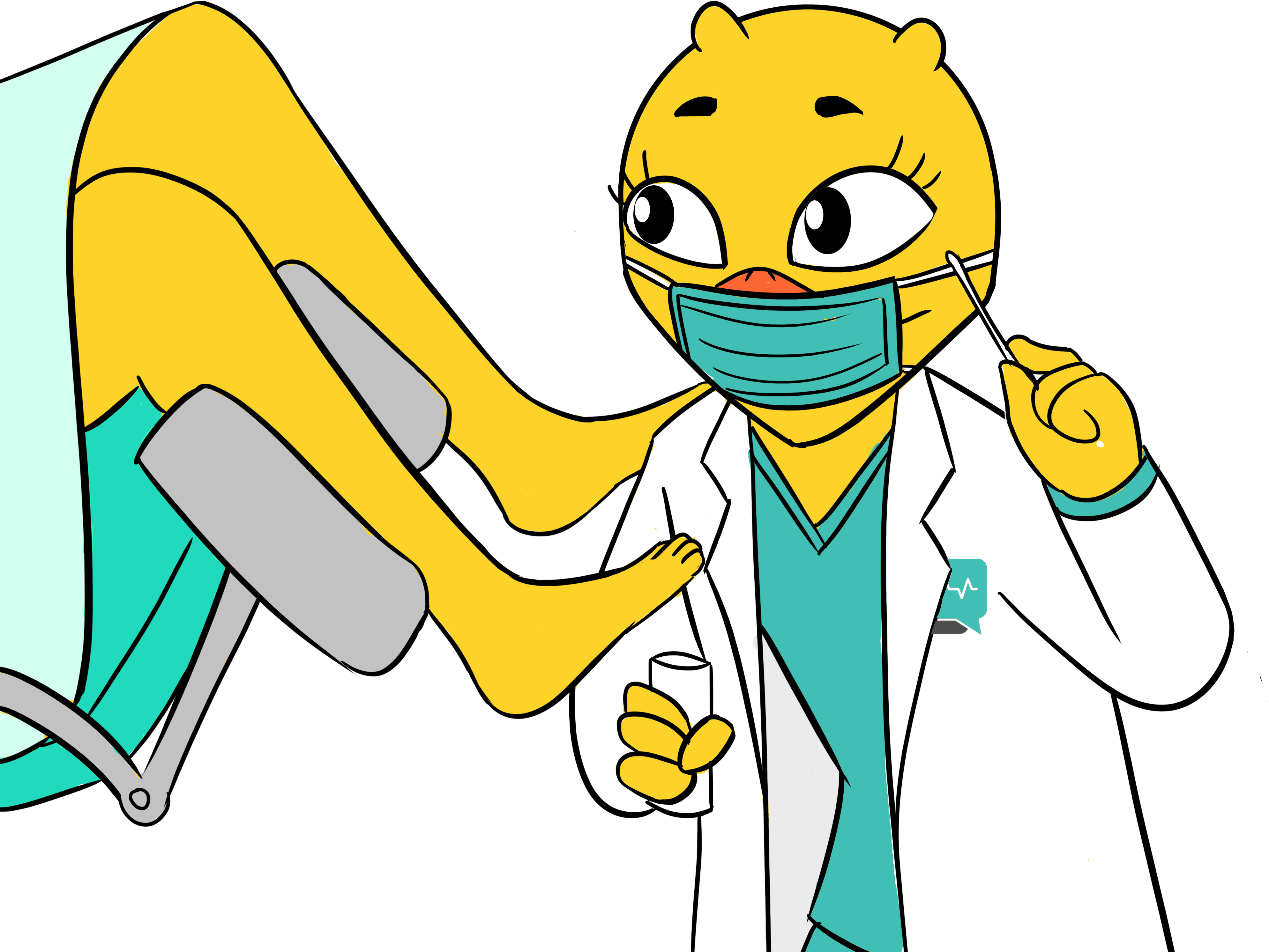 Pap Smear Illustration Hpv - Cartoon Hpv Clipart (4000x4000), Png Download