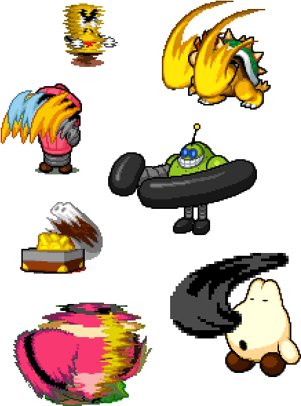 “ Examples Of Smear Frames In The Sprites Of Mario - Luigi Sprite Bowser's Inside Story Clipart (500x620), Png Download