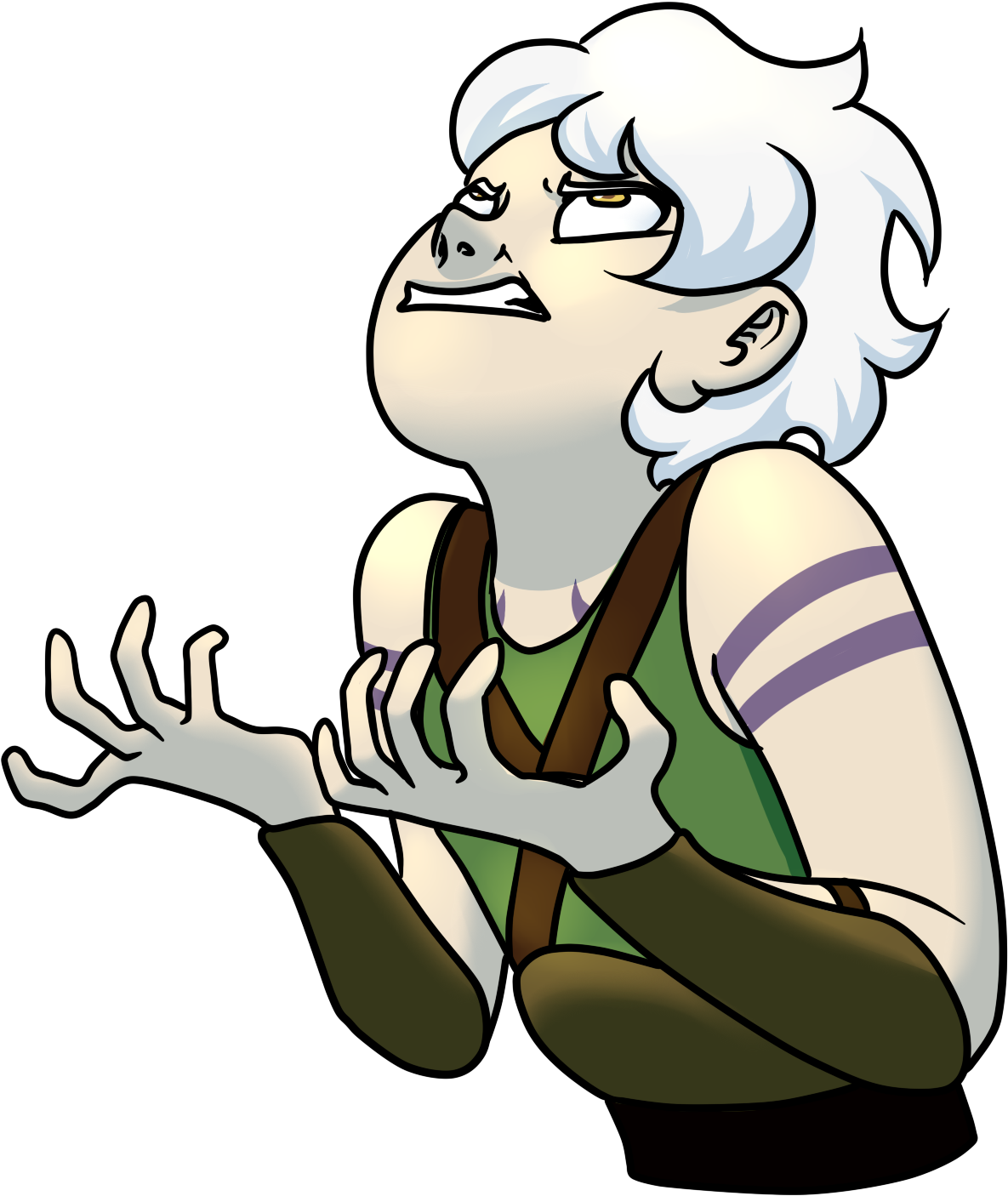 Exasperated Ashe - Cartoon Clipart (1200x1445), Png Download