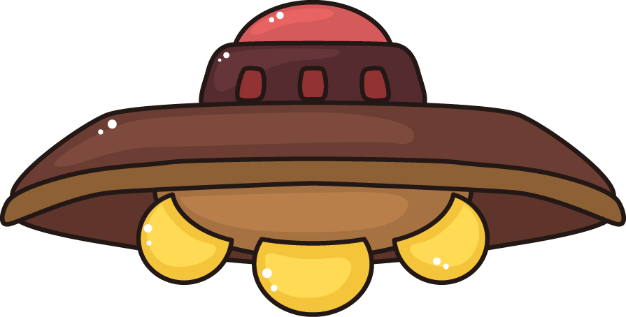 Drawing Ufo Design - Ufo Cartoon Drawing Png Clipart (895x454), Png Download