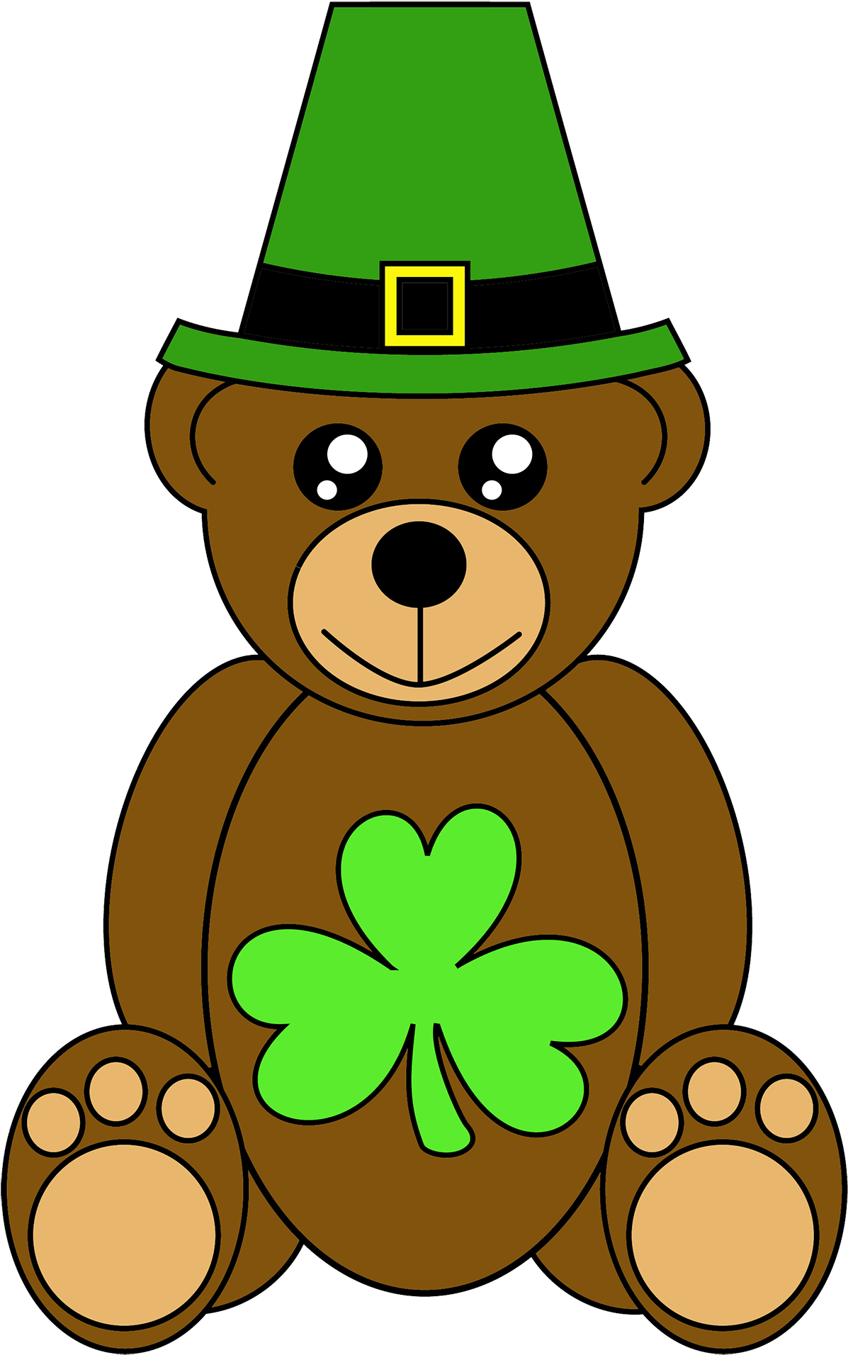 Cute Saint Patrick's Daydownload Now - Valentine's Day Clipart (1243x2000), Png Download
