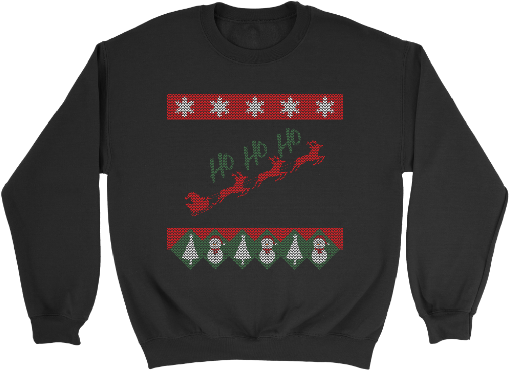 Ugly Christmas Sweater Print Mens Sweatshirt - Shirt Clipart (1024x1024), Png Download