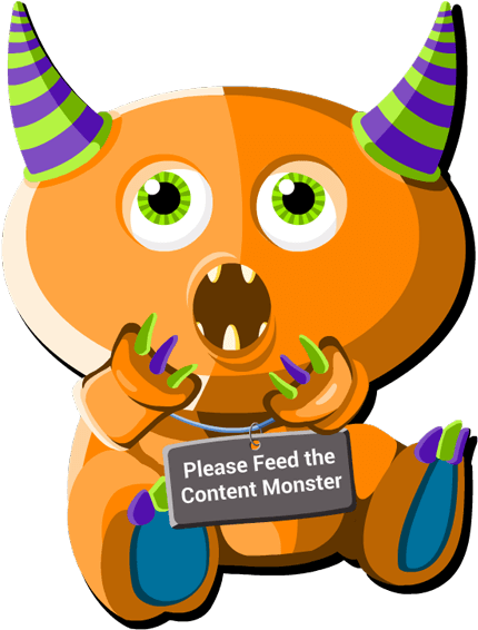 Content Monster - Cartoon Clipart (600x600), Png Download