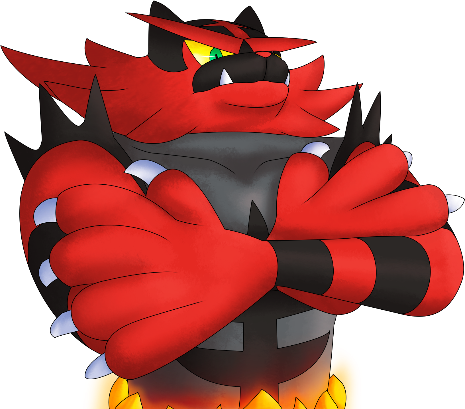 Intimidating Flame - Illustration Clipart (1651x1436), Png Download