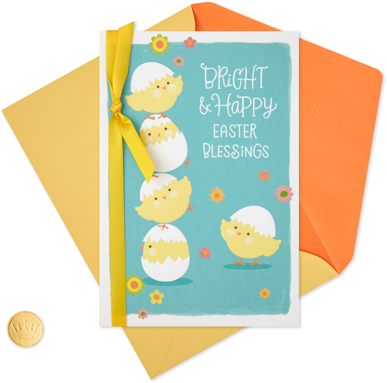Baby Chicks Religious Easter Card - Illustration Clipart (1470x1470), Png Download