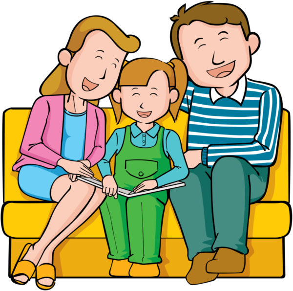 Personnages, Illustration, Individu, Personne, Gens - Family Clipart 3 - Png Download (600x595), Png Download