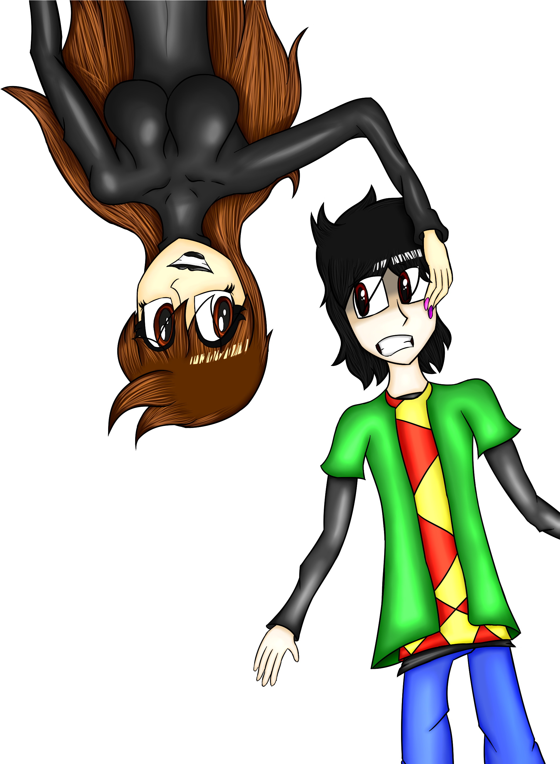 Tachu And Sasha 1, No Background - Cartoon Clipart (1920x2600), Png Download