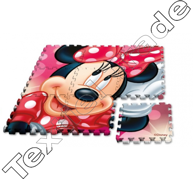 Minnie Foam Puzzle /mat - Tapis Mousse Puzzle Minnie Clipart (630x630), Png Download