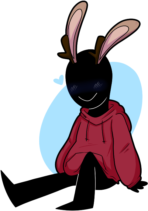 Jackalope - Cartoon Clipart (497x706), Png Download