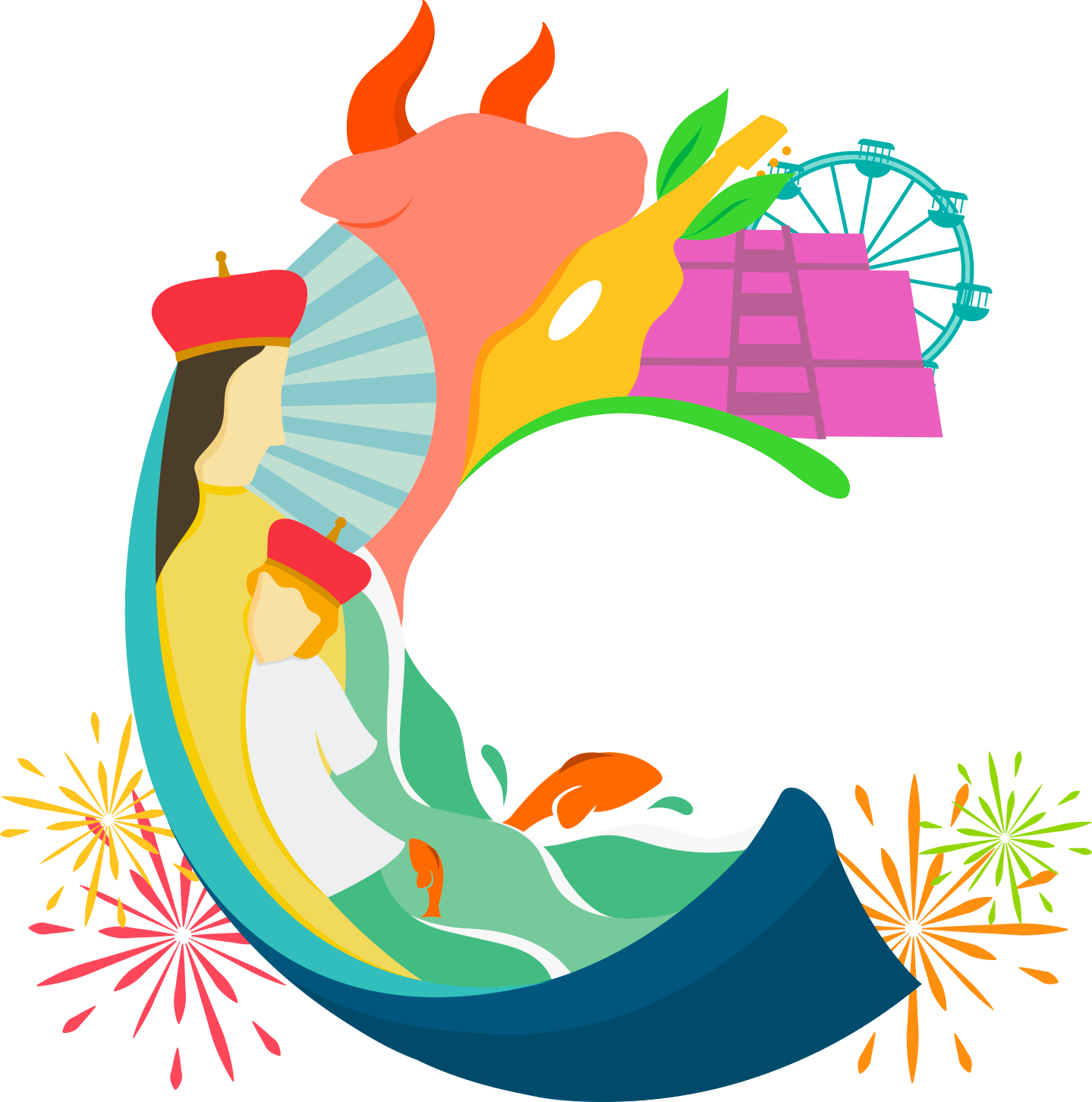 Feria Candelaria Clipart (1439x1452), Png Download