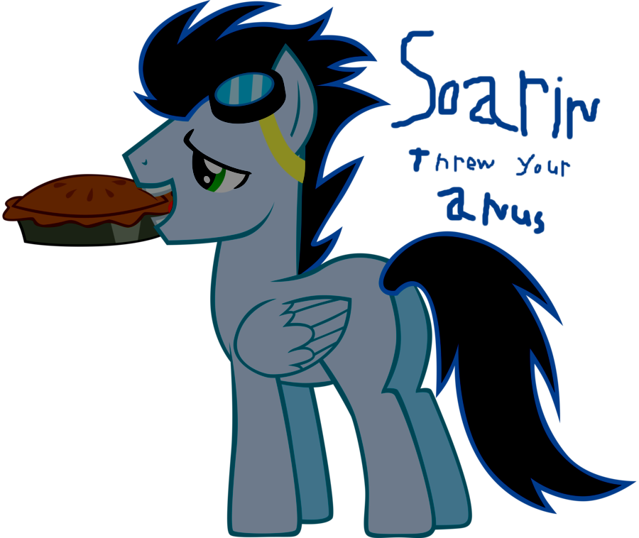 Artist Needed, Mouth Hold, Pie, Questionable, Soarin', - Mlp Soarin Pie Clipart (900x758), Png Download