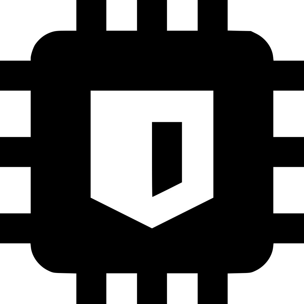 Computer Chip Shield Comments - Sign Clipart (980x980), Png Download