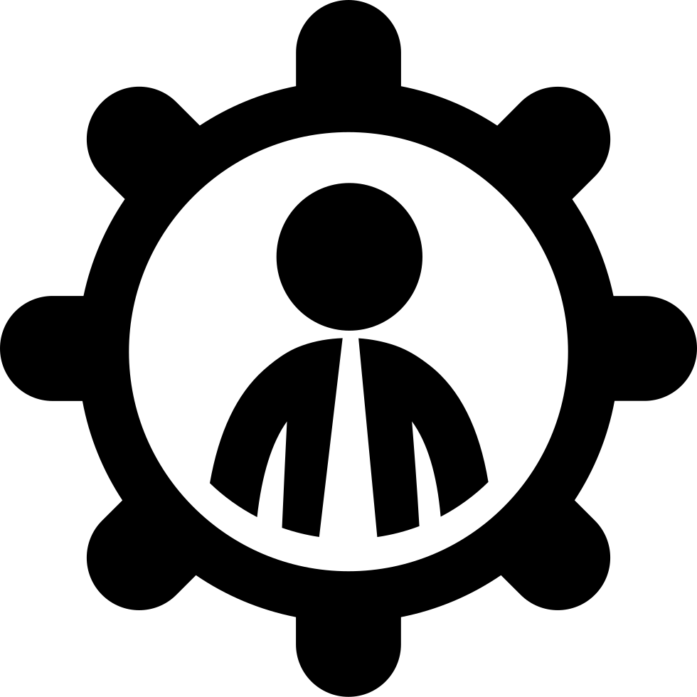 Businessman In A Wheel Symbol Comments - Gears Of War Cog Logo Clipart (980x980), Png Download