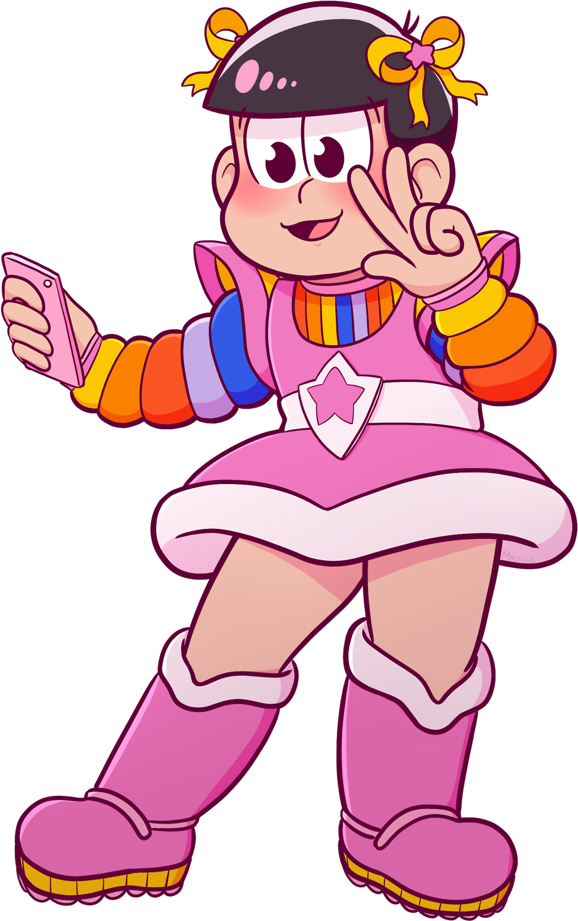 Osomatsu Color Kids Part Six, Todomatsu As Tickled - Cartoon Clipart (1280x1882), Png Download