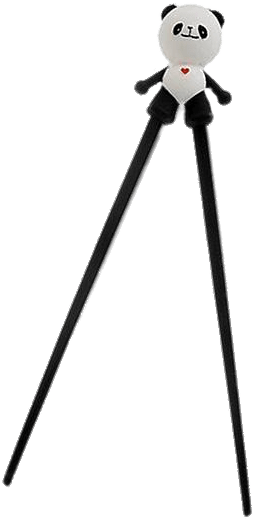 Chopsticks With Panda Helper - Cartoon Clipart (600x600), Png Download