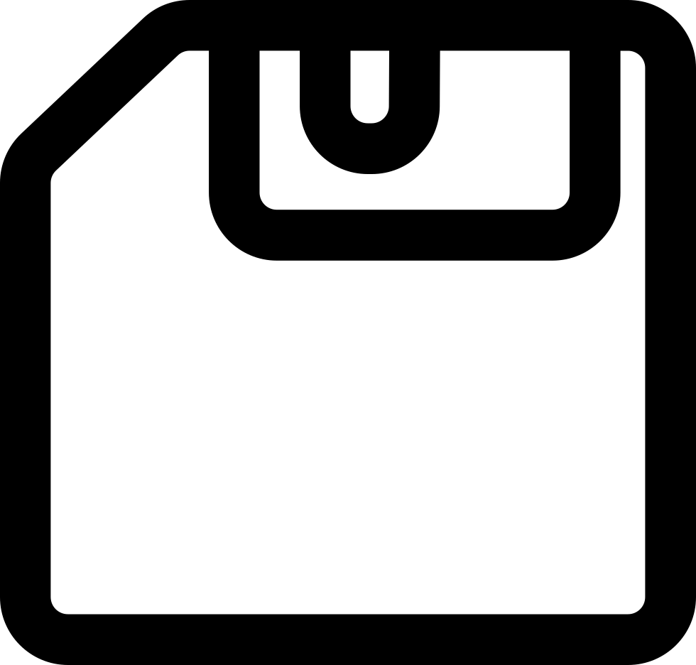Save Outlined Diskette Comments - Icon Clipart (980x936), Png Download