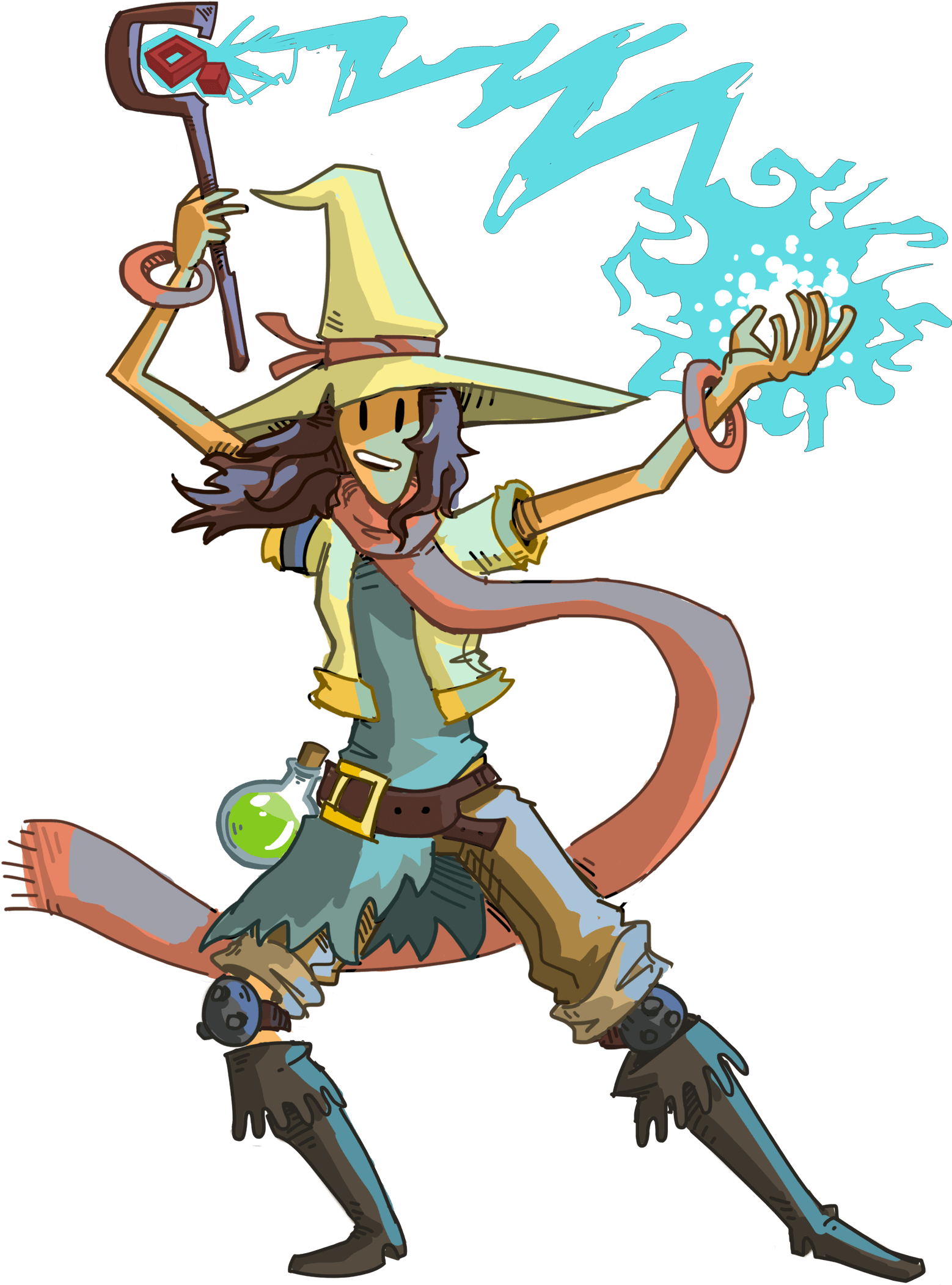 Mage - Wynncraft Mage Clipart (1661x2339), Png Download