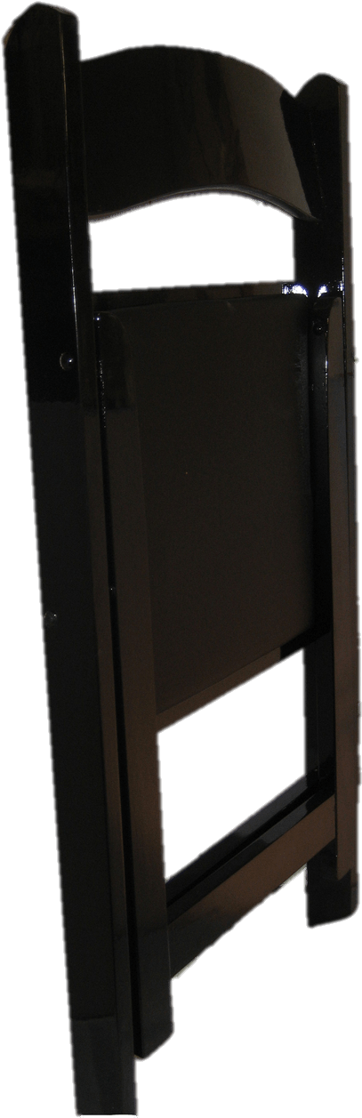 Black Wood Folding Chair - Folded Chair Png Clipart (1280x1280), Png Download