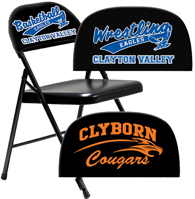 Seat Back Covers Chair Cover - Metal Folding Chair Size Clipart (700x700), Png Download