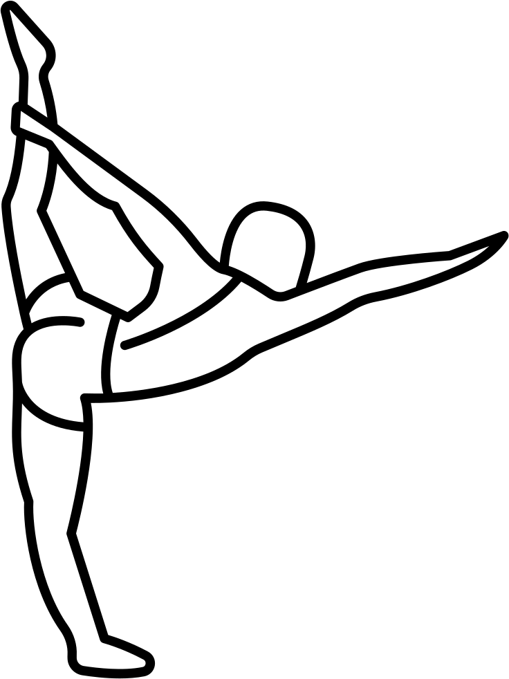 Man Standing On His Right Leg Stretching Left Leg And - Stretching Clipart (736x982), Png Download