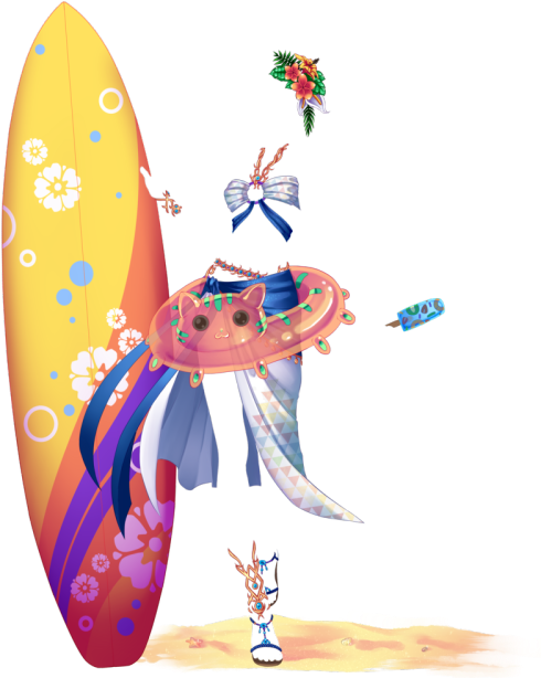 Eldarya Salty Surfer Clipart (500x708), Png Download