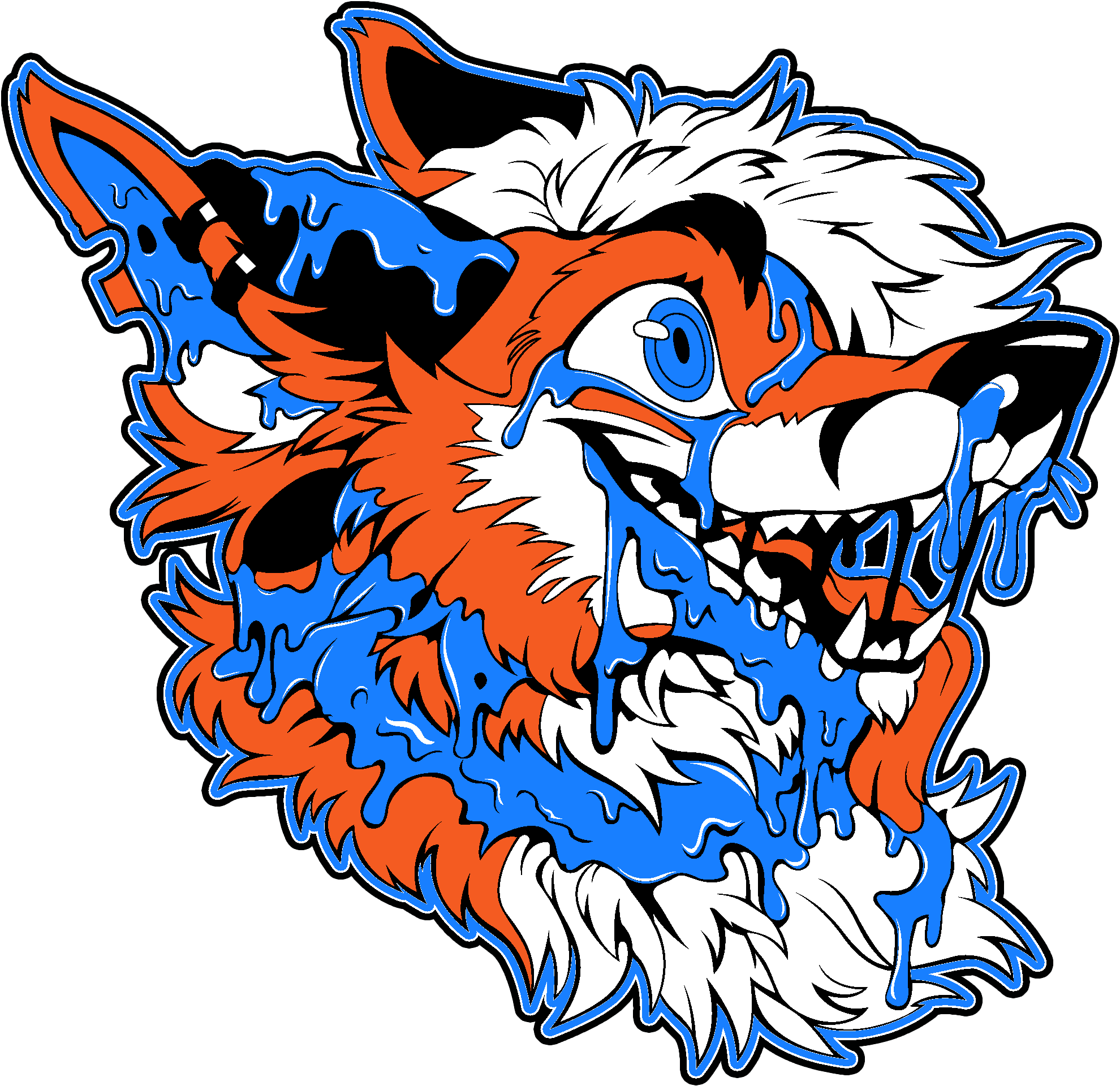 Slime Fox4 Clipart (2000x3000), Png Download