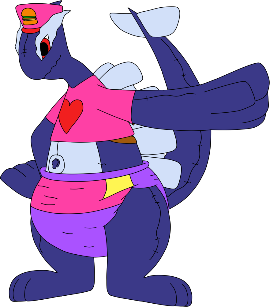 Dan The Shadow Lugia - Cartoon Clipart (882x1003), Png Download