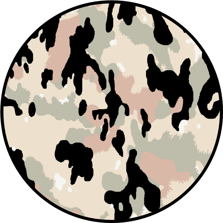German Wwii Ss Leibermuster Faded Camo - Circle Clipart (1200x1200), Png Download