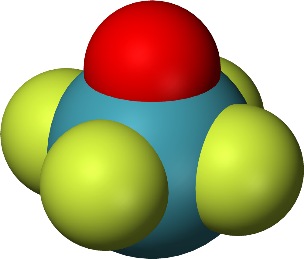 Xenon Oxytetrafluoride 3d Vdw - Xenon Oxytetrafluoride Clipart (1100x951), Png Download
