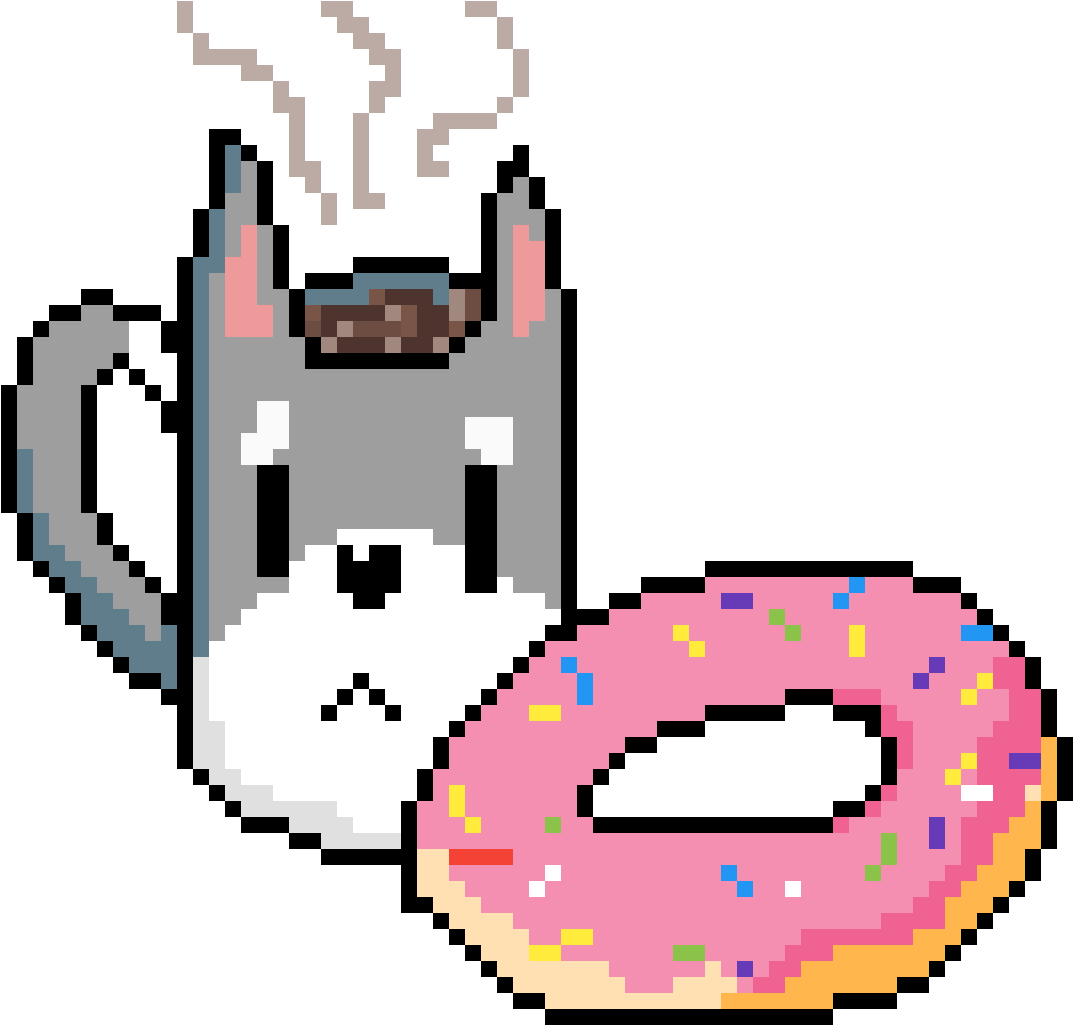 Donut - Pixel Art Circle Clipart (1200x1200), Png Download