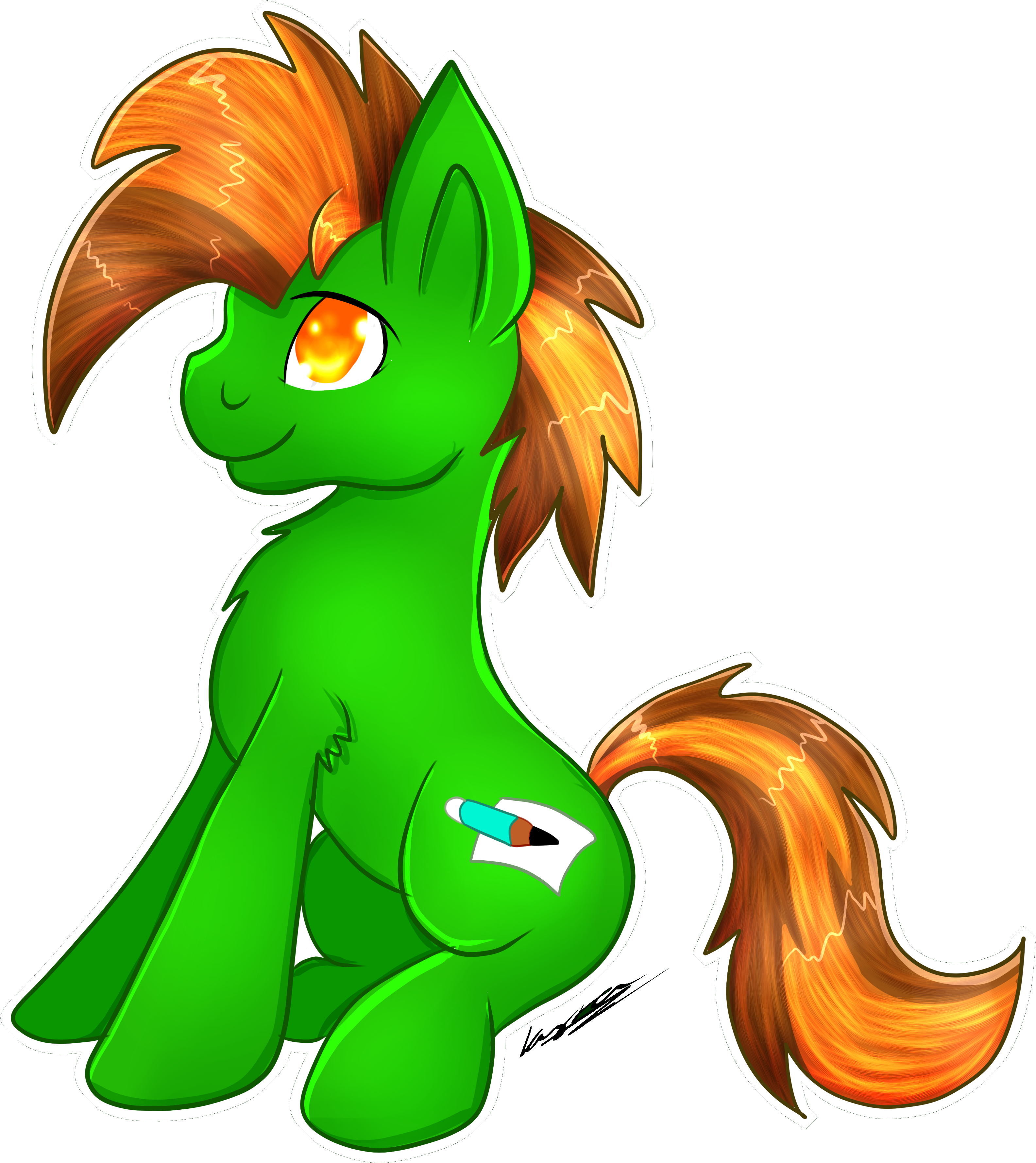Fandroit Mlp - Cartoon Clipart (3530x3758), Png Download