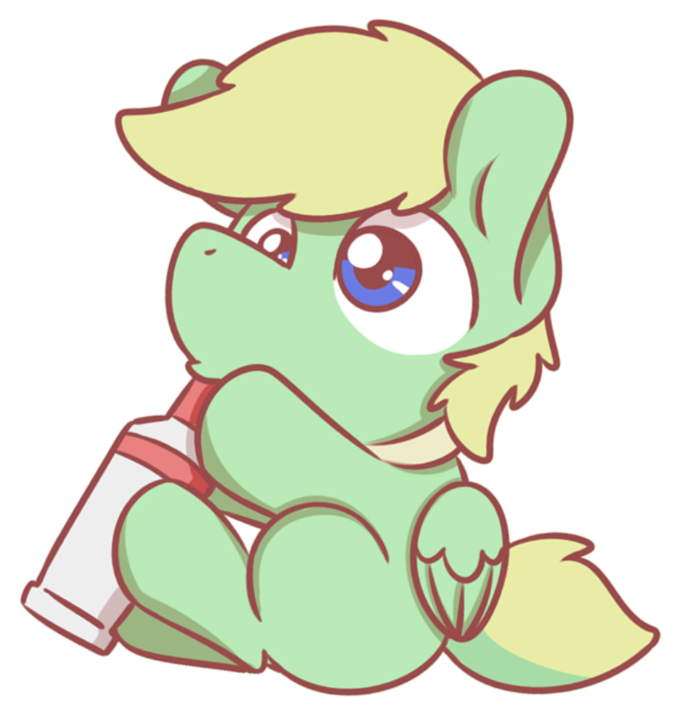 Sugar Morning, Chibi, Collar, Cute, Drinking, Oc, Oc - Cartoon Clipart (1024x1024), Png Download