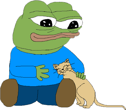 106kib, - Pepe The Frog Cat Clipart (604x516), Png Download