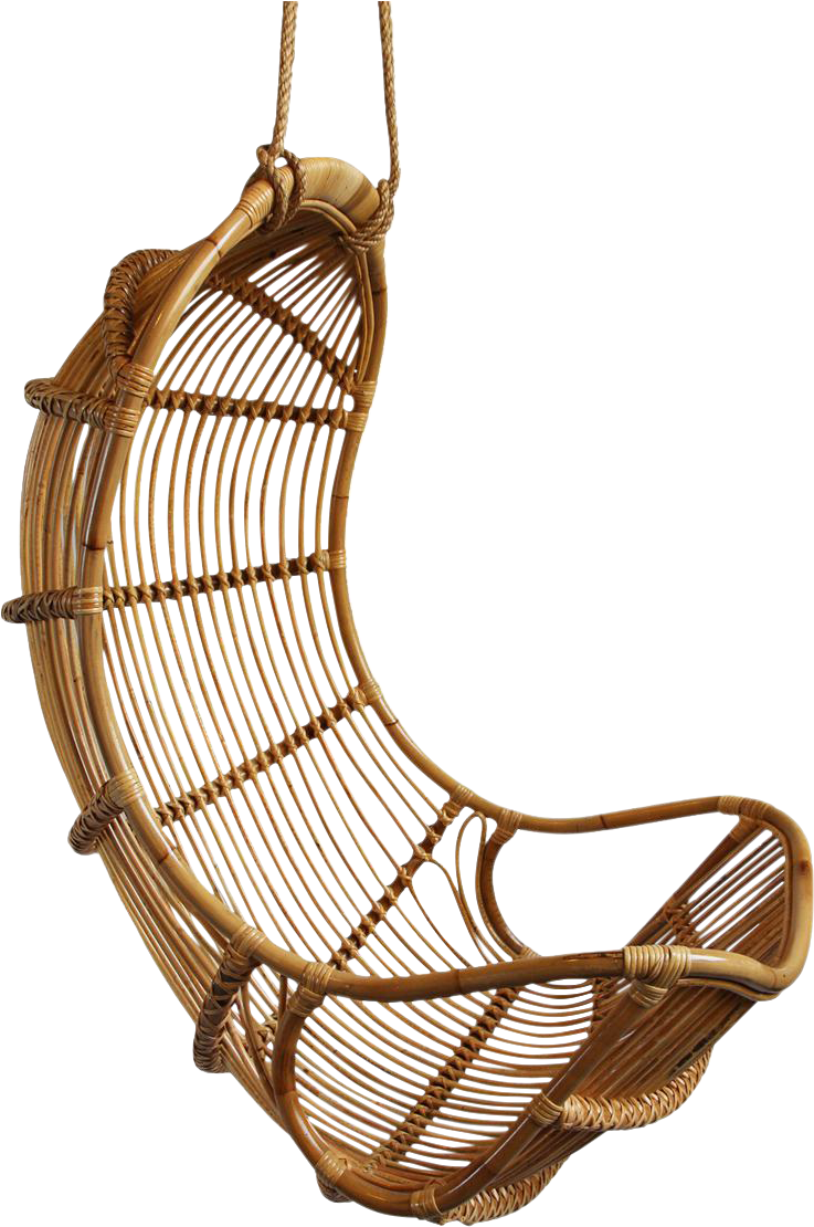 Hanging Bamboo Scoop Chair - Chair Clipart (1200x1200), Png Download