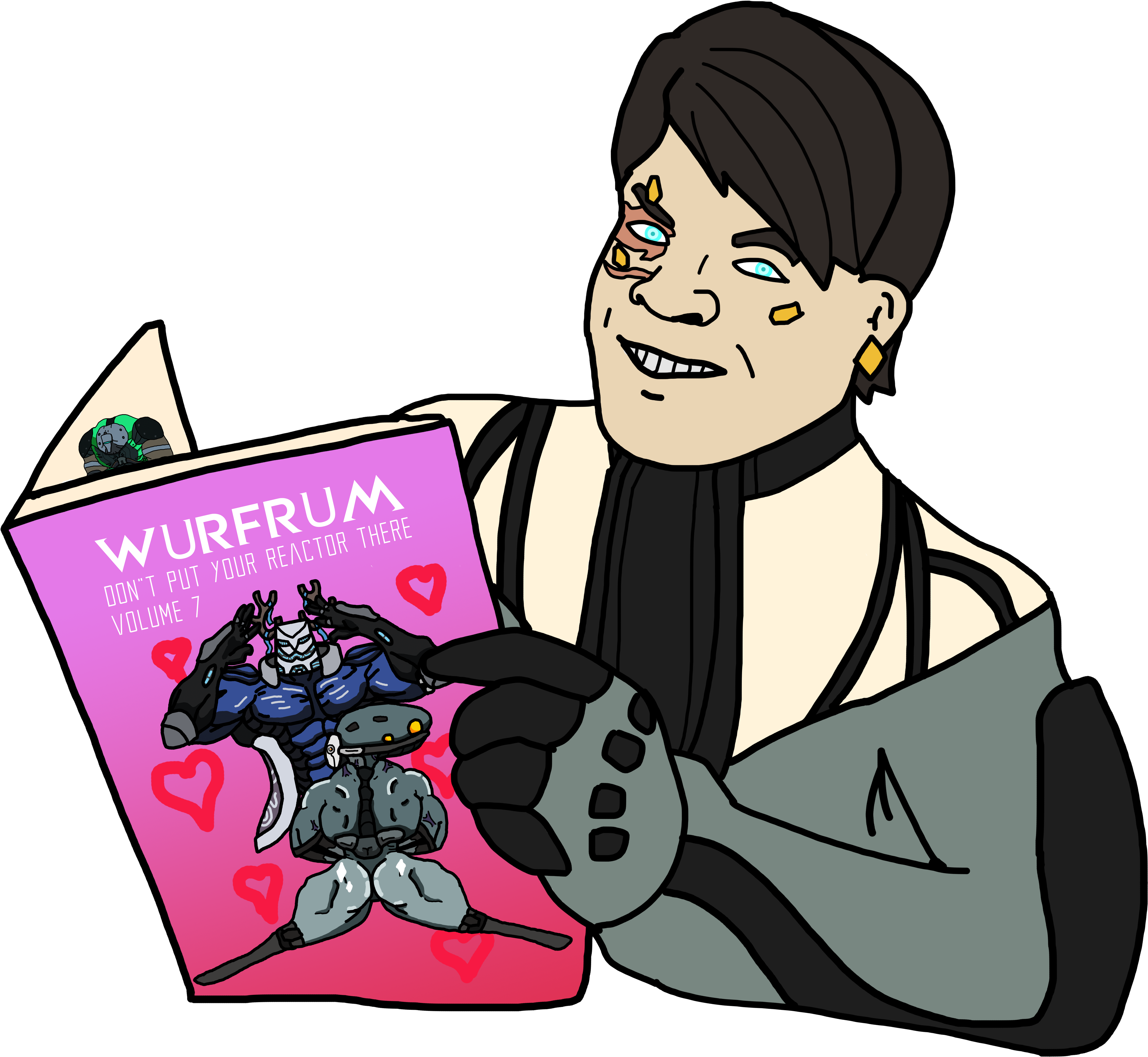 Naughty Tenno Template Clipart (6094x5570), Png Download