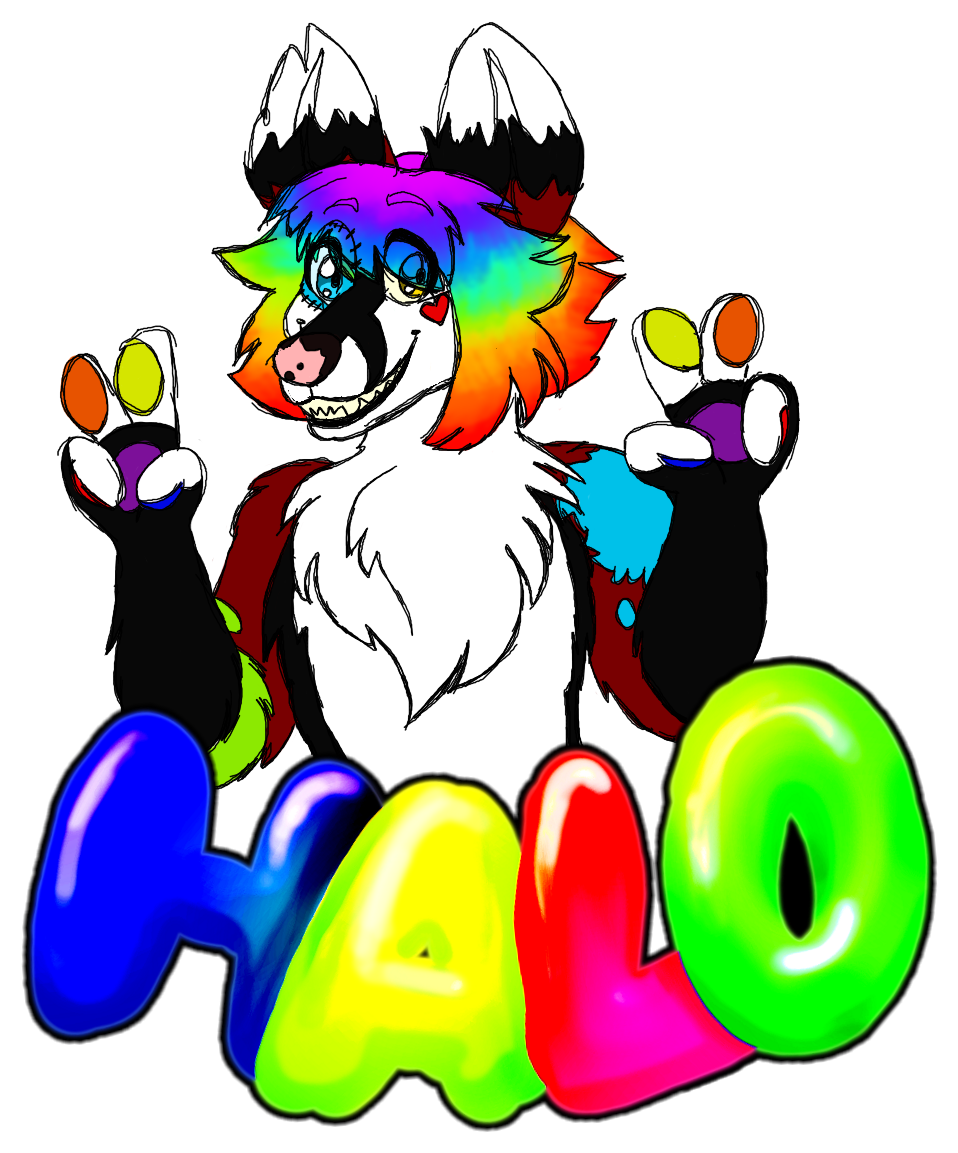 “some Art Of A Cute Fluffy Halo I Saw At Denver Clipart (983x1218), Png Download