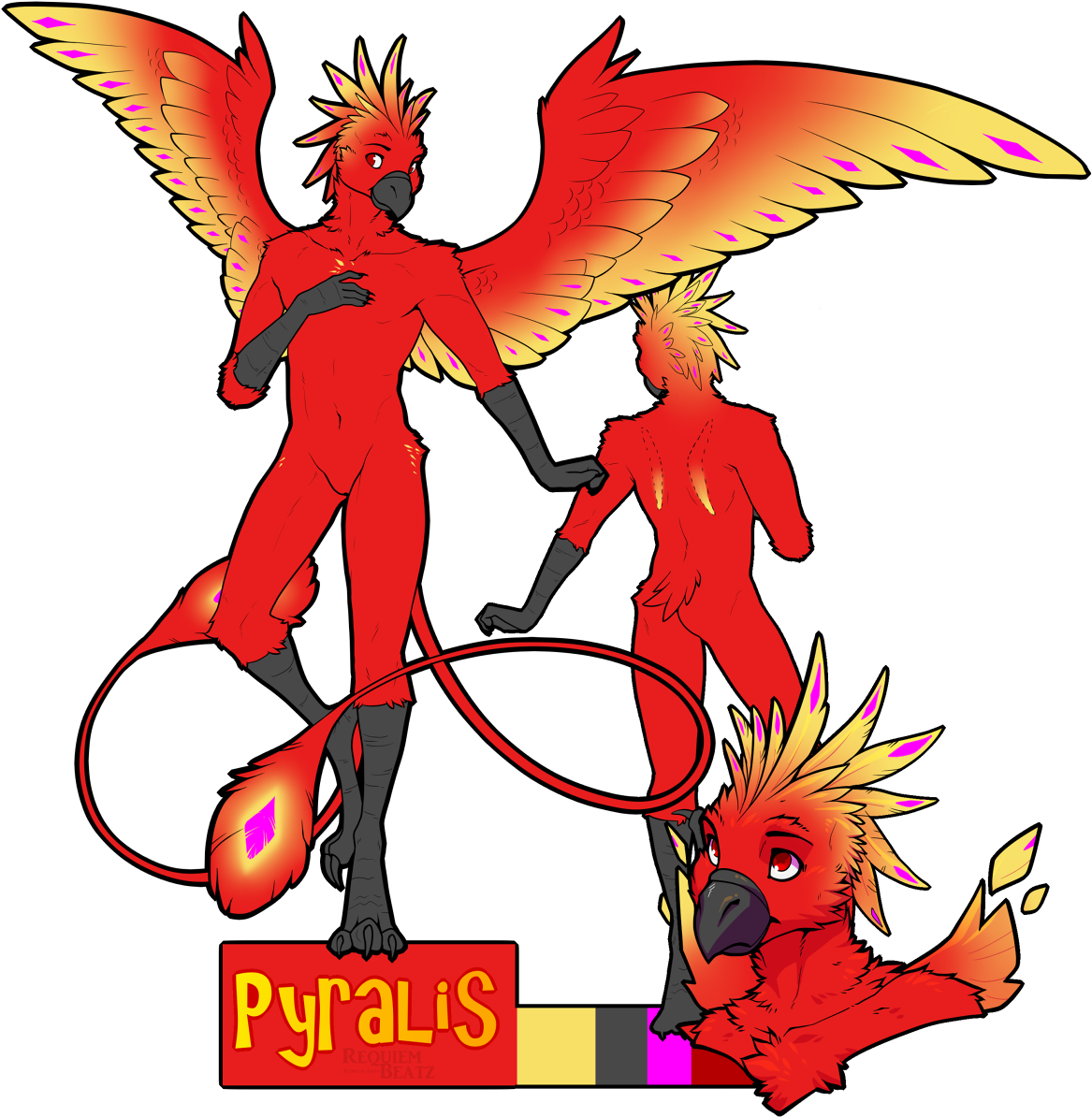 Kurokotsu Ref Sheet - Cartoon Clipart (1280x1238), Png Download