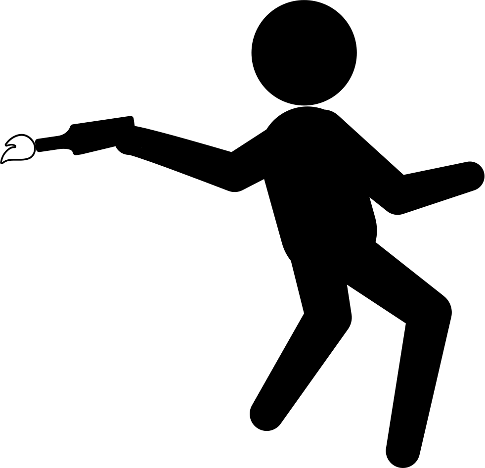 Criminal Armed Silhouette Comments - Silueta De Delincuencia Clipart (981x946), Png Download