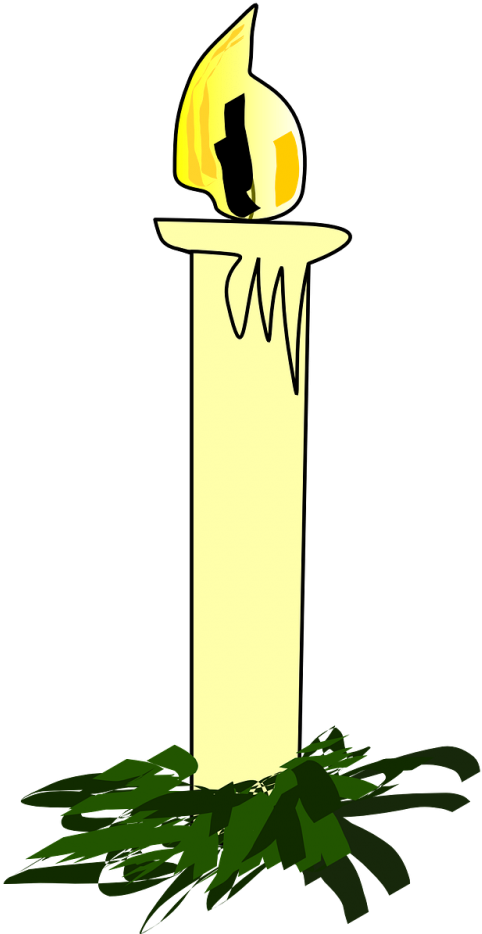Advent Candle Clipart - Png Download (500x1000), Png Download