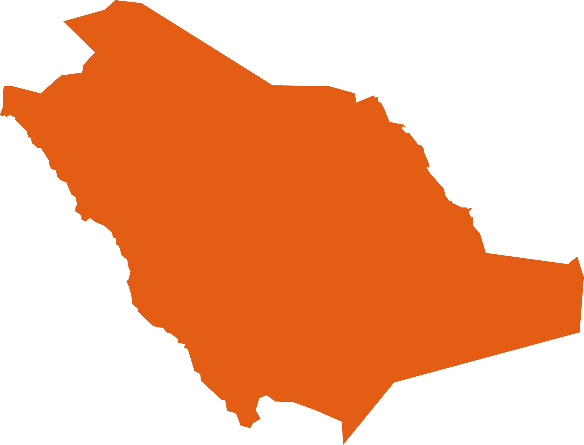 Saudi Arabia Svg Map Clipart (1942x1480), Png Download