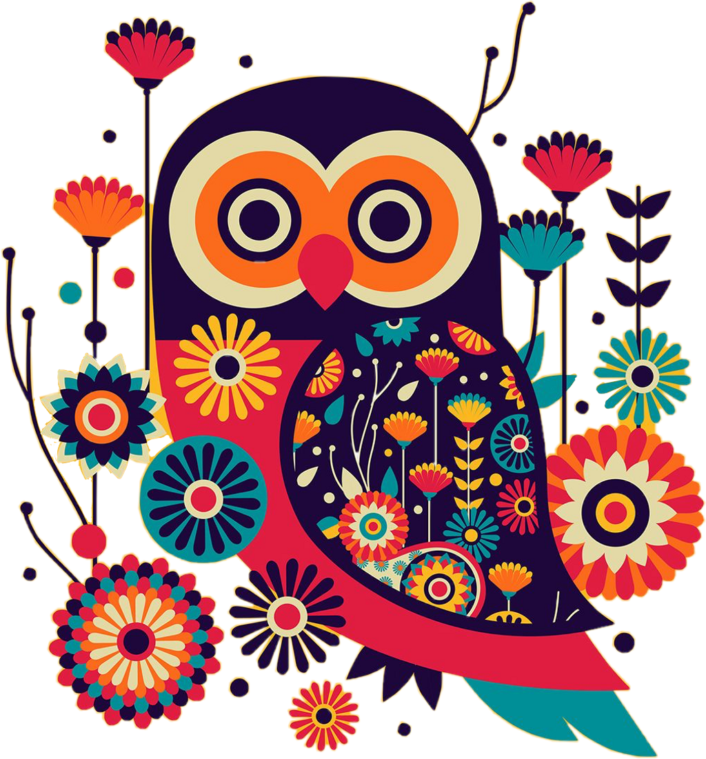 Scowls Sticker - Chumbak Owl Clipart (1024x1101), Png Download