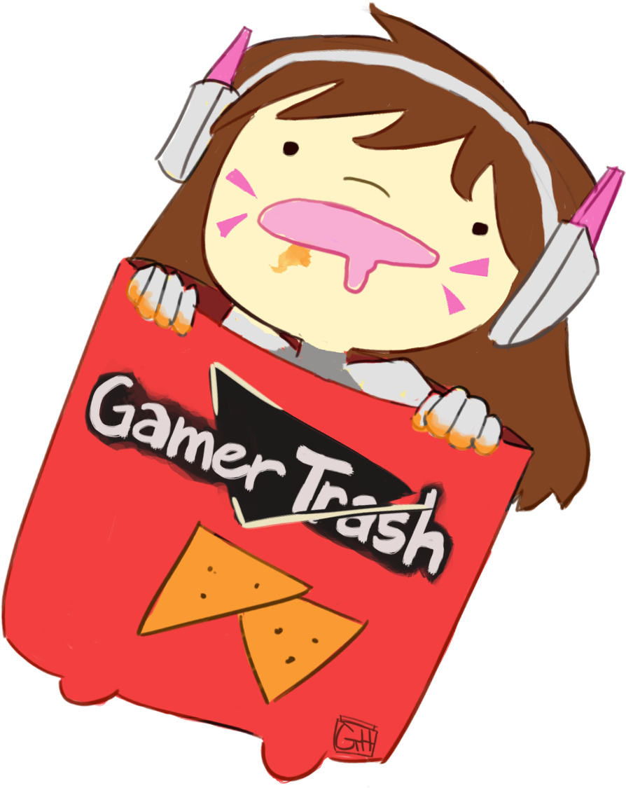 Trash Gamer Clipart (1064x1296), Png Download