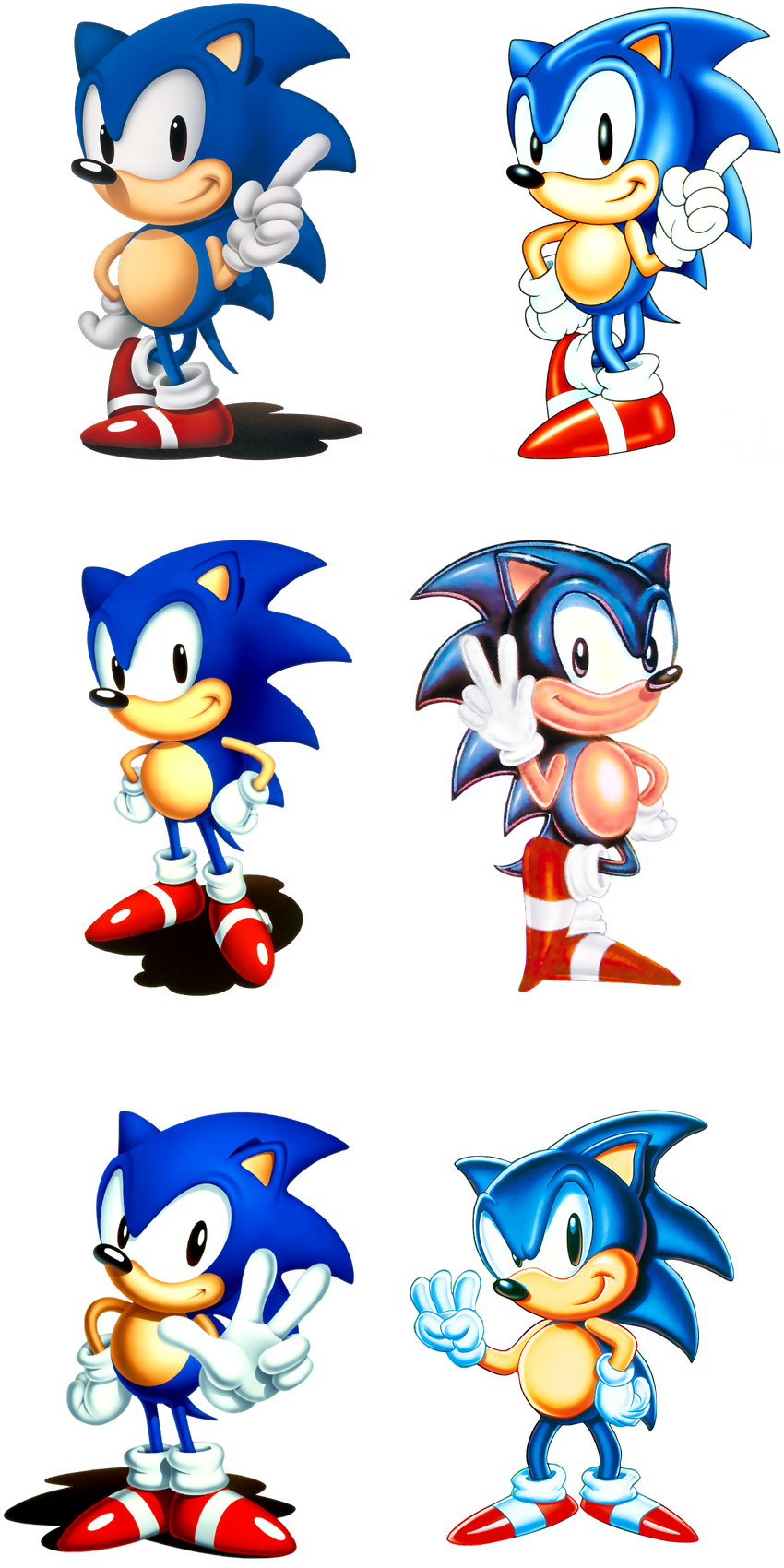 1mib, 860x1729, Sonic Jap Us Comparison Clipart (860x1729), Png Download