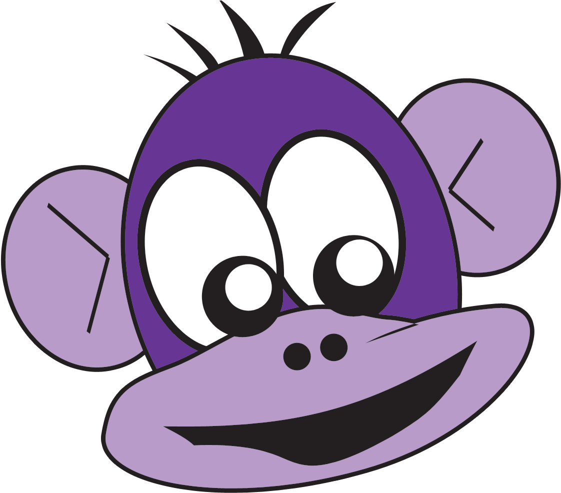 Png Format, Monkey Business, Purple Stuff, Monkeys, - Purple Monkey Png Clipart (1155x1040), Png Download