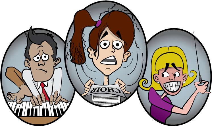 Drawings For Music Workshop Poster - Cartoon Clipart (773x442), Png Download