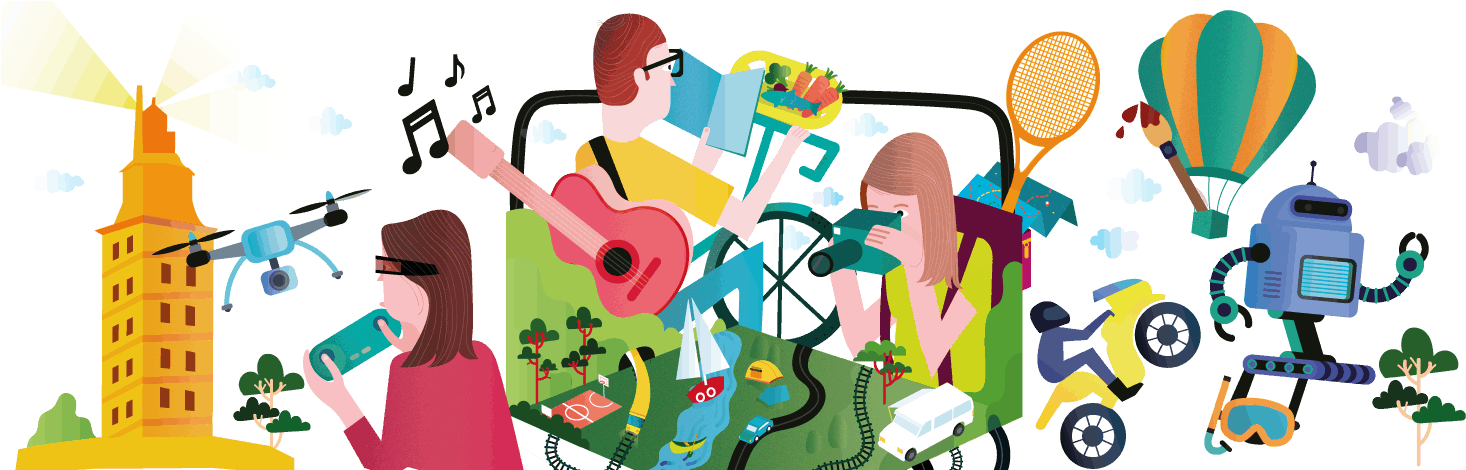 La Feria Del Ocio En A Coruña Clipart (1489x469), Png Download