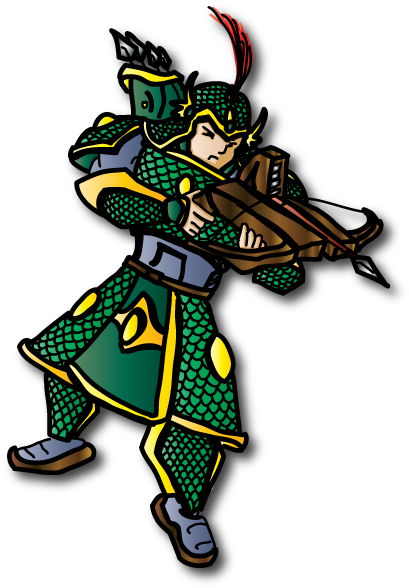 Chinese Crossbowman From Glory - Cartoon Clipart (803x719), Png Download