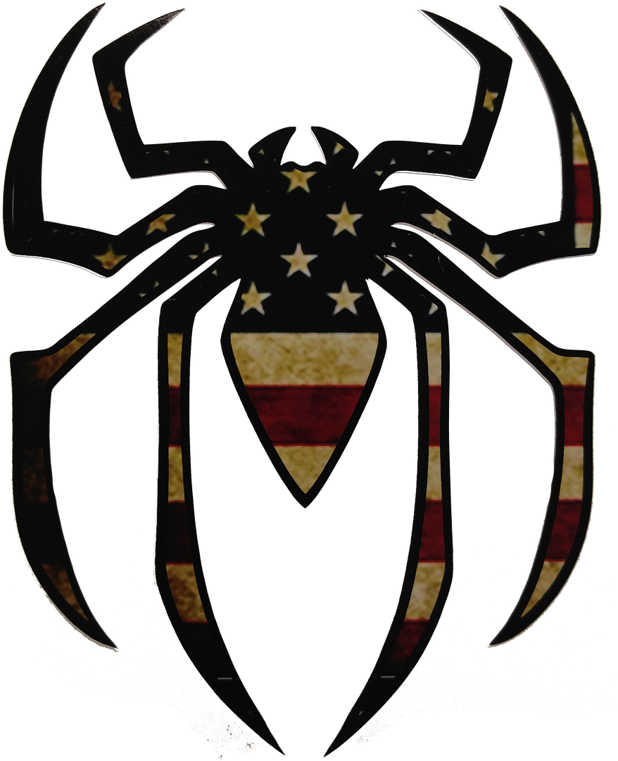 Us Flag Spider - Spiderman Silhouette Clipart (500x641), Png Download