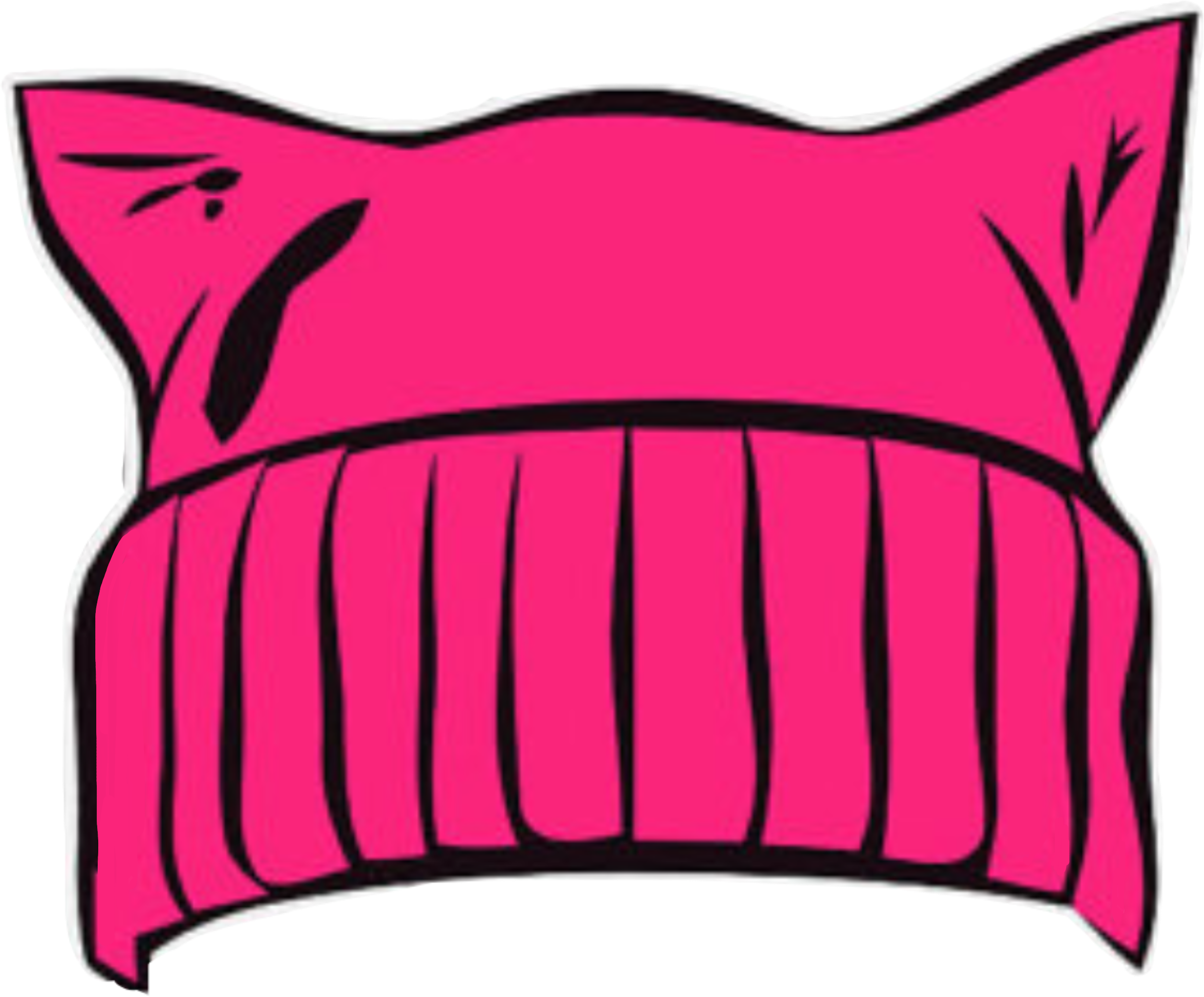 Pussyhat Hat Pinkhat Cathat Resist Womensmarch Nastywom - Throw Pillow Clipart (1024x1024), Png Download